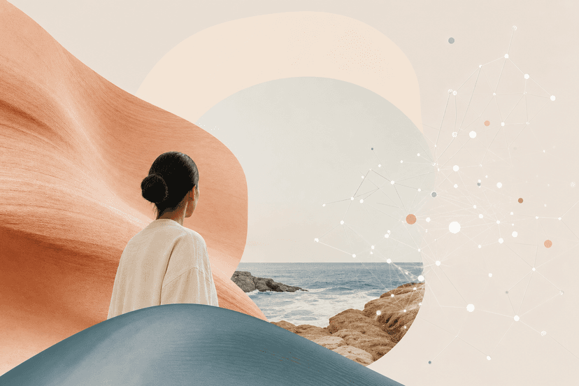 Abstract editorial visual for OARC Digital AI adoption playbook