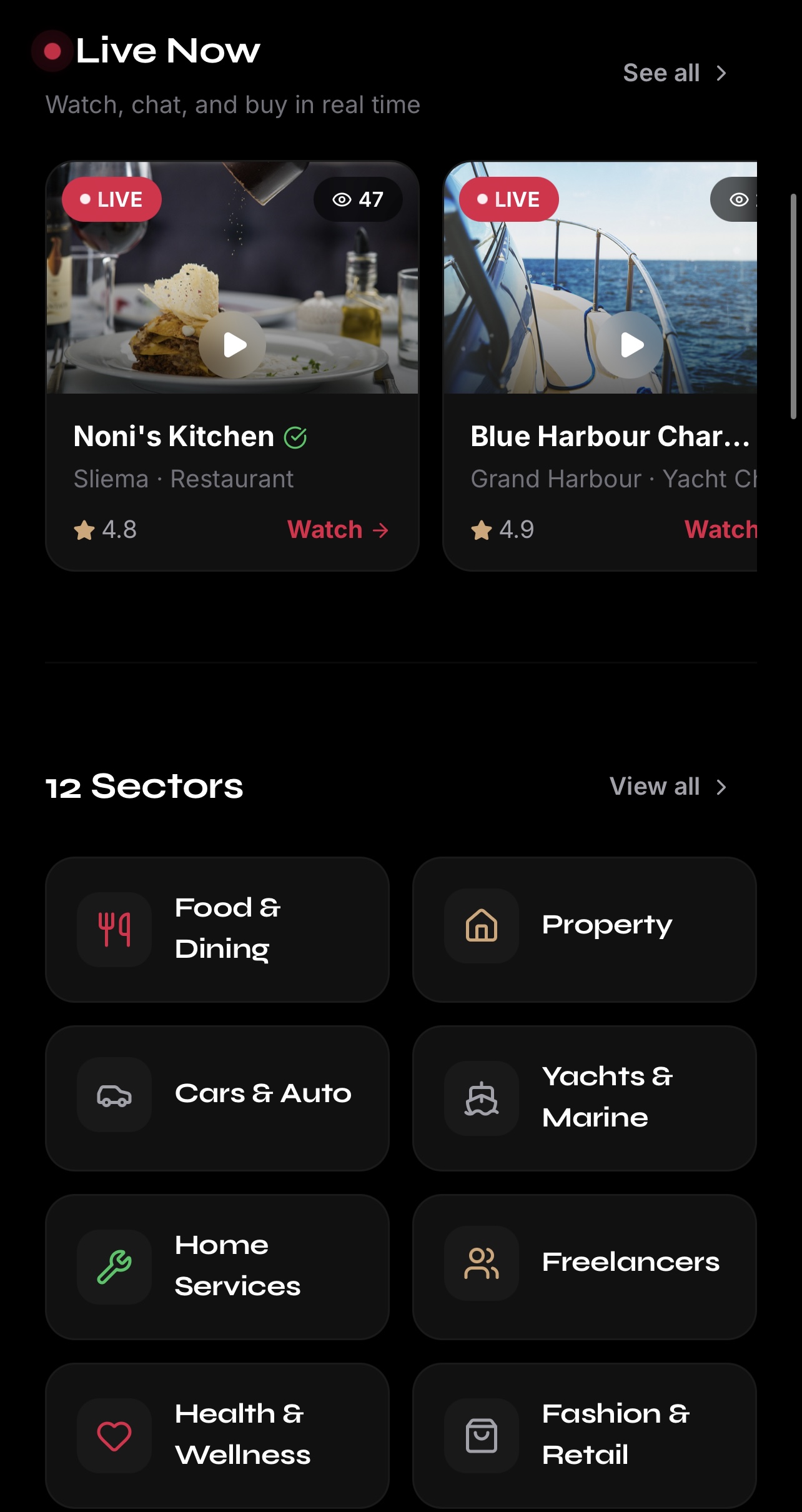 PJAZZA live feed and sectors