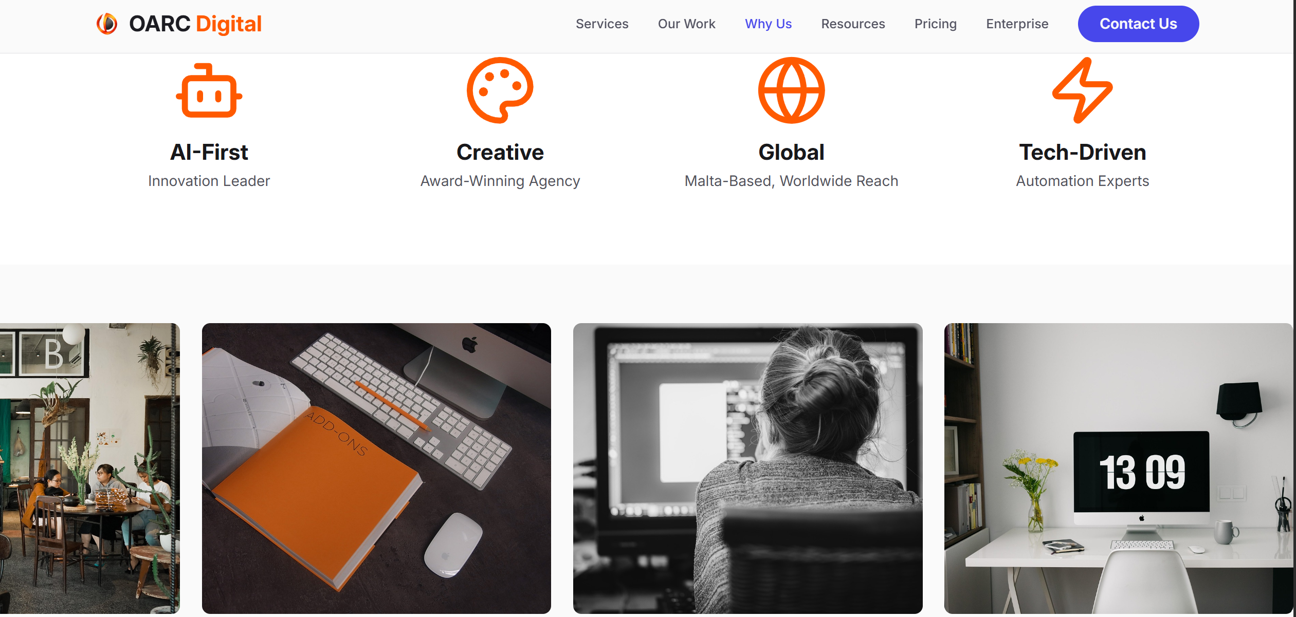 OARC Digital campaign creative work — Malta marketing agency